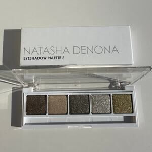 Natasha Denona 5 Pan Eyeshadow Palette 09 NIB Glam Green Aluminum +More